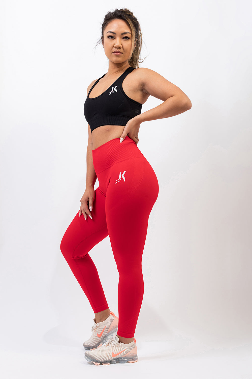 Chilli Red Seamless Leggings - Kreps