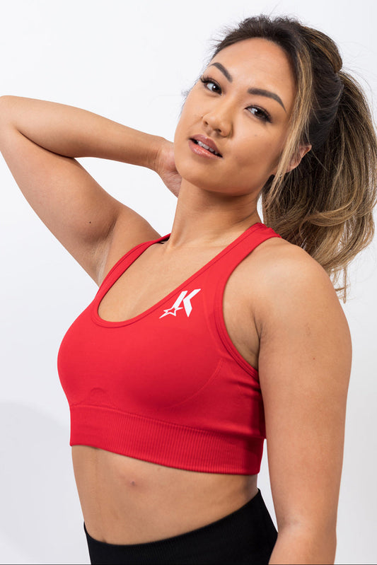 Chilli Red Seamless Bra