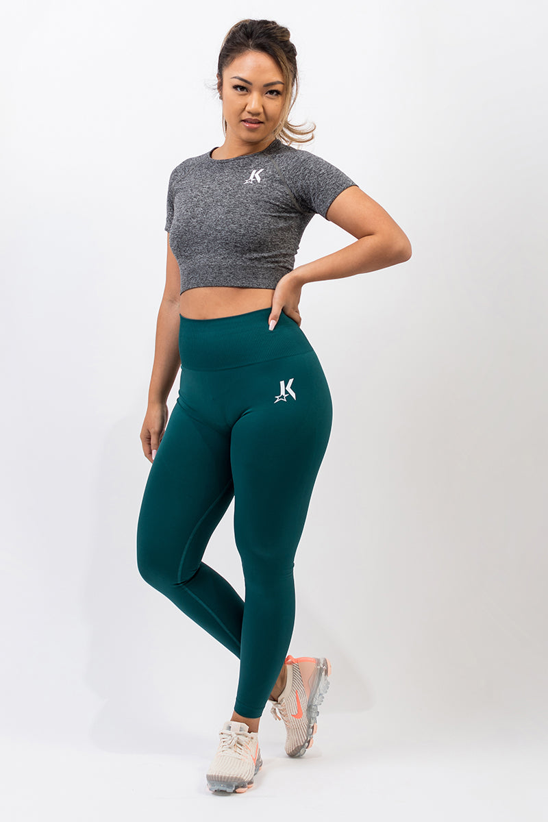 Teal Seamless Leggings - Kreps